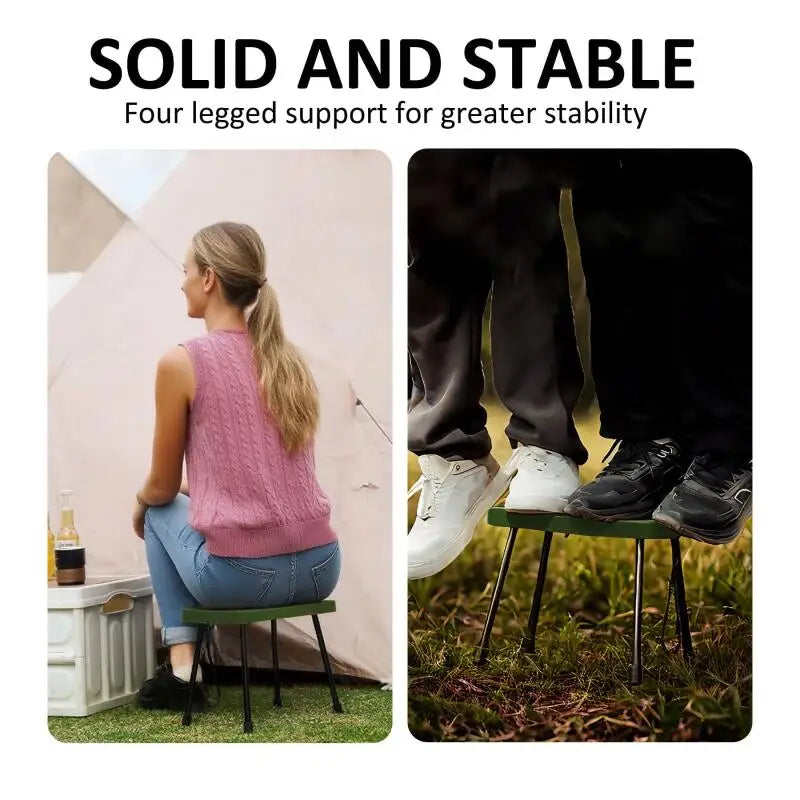 Portable Folding Fishing Stool Pony Stool Ultra-Light Aluminum Alloy Portable Storage Outdoor Camping Pony Folding Chair