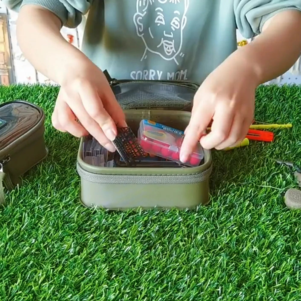 EVA Mini Fishing Tackle Box Waterproof Outdoor Fishing Bucket Dustproof Fishing Lure Bait Organizer for Outdoor Carp Fishing