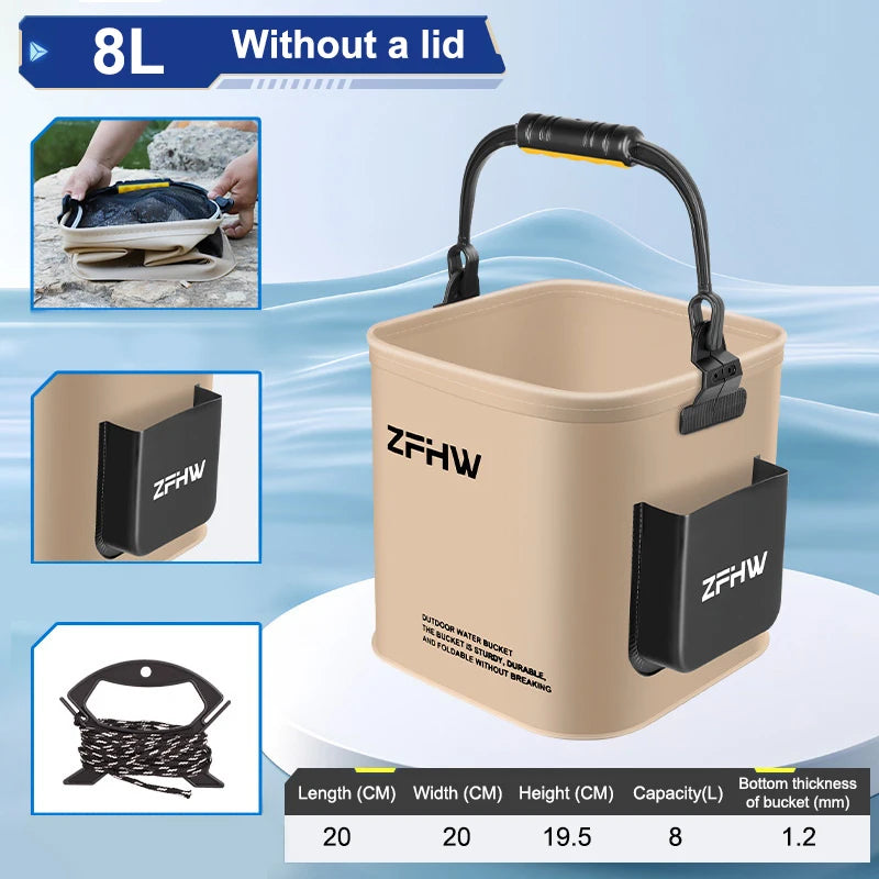 1 Pc Fishing Bucket Fishing Lure Wild Fishing Folding Multifunctional Portable Fish Guard Fish Bucket Portable Outdoor Fish Box