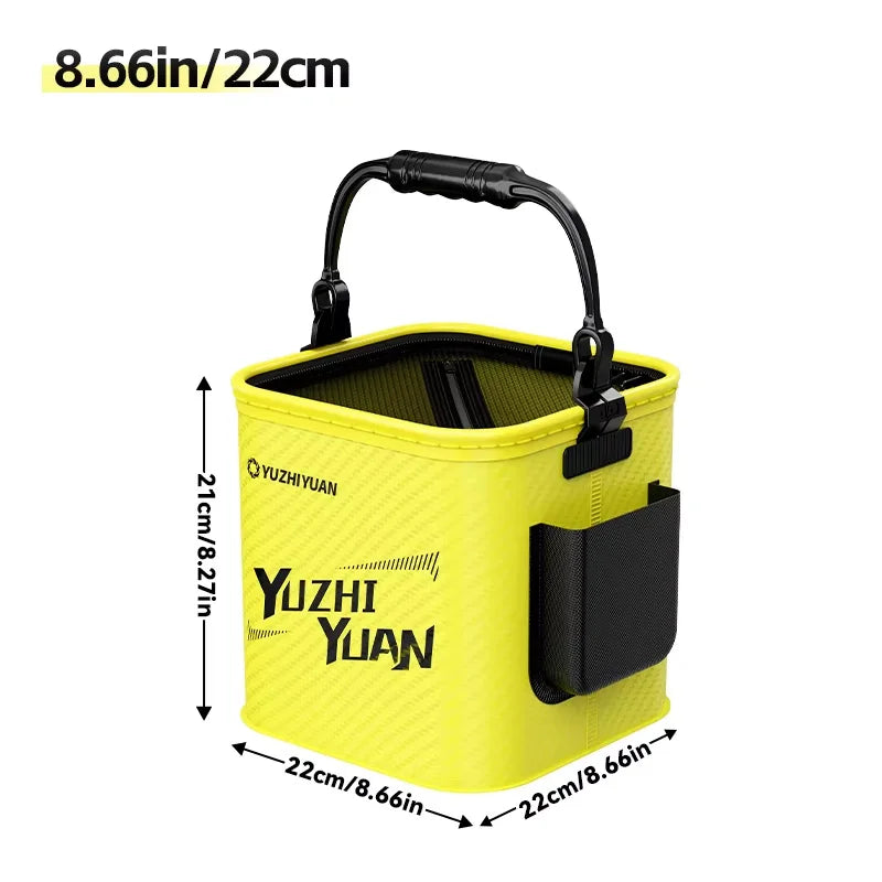 YUZHIYUAN Portable Foldable Live Fish Bucket for Freshwater And Saltwater Fishing Gear Storage