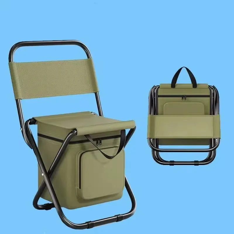 Portable Multifunctional Outdoor Picnic Camping Folding Chair With Bag Ultra light Fishing Stool Travel Stool Fishing Accessorie