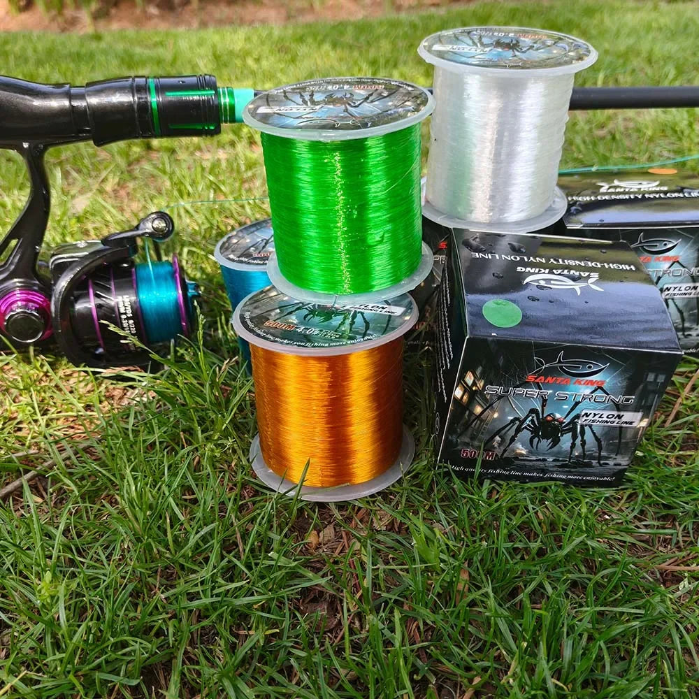 SantaKing Monofilament Fishing Line 500M Strong and Abrasion-Resistant Nylon Mono Smooth and Long Casting Low Memory