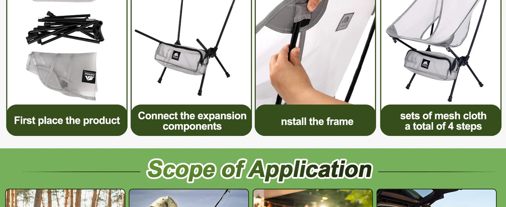 Moon Chair Breathable Outdoor Chair Camping Fishing Chair Mesh Material 7075 Aluminum Alloy Breathable Surface Anti Sinking