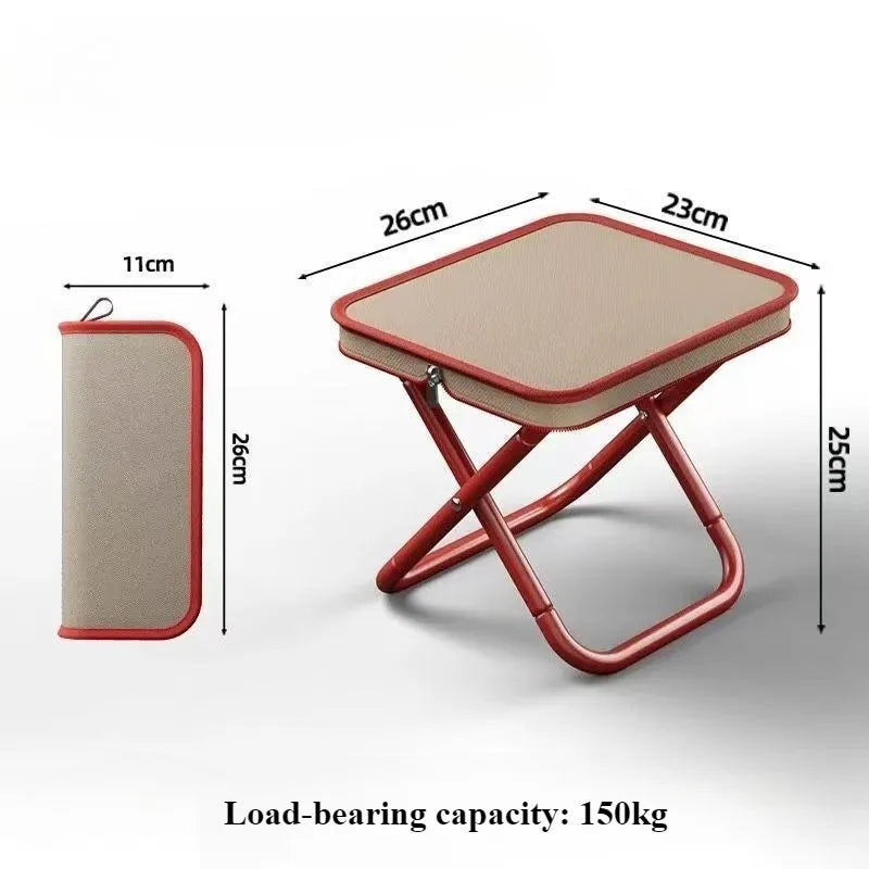 Foldable Camping Chair Outdoor Portable Lightweight Stool for Fishing Travel Picnic Queue