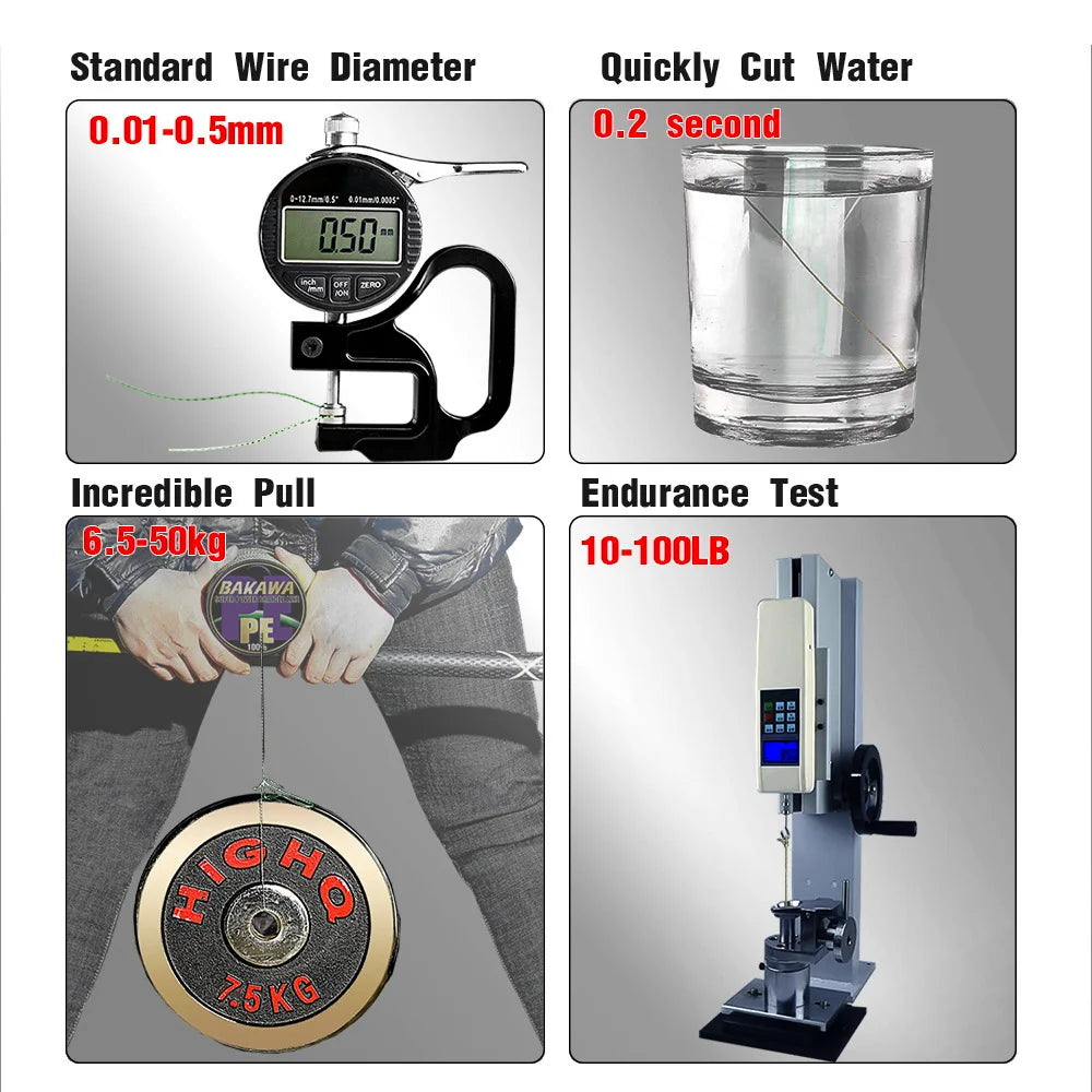 BAKAWA 4 Strands Braided PE Fishing Line 300M 500M 1000M Fly Wire Multifilament Carp Wire Japan Multicolor Sea Line Super Strong