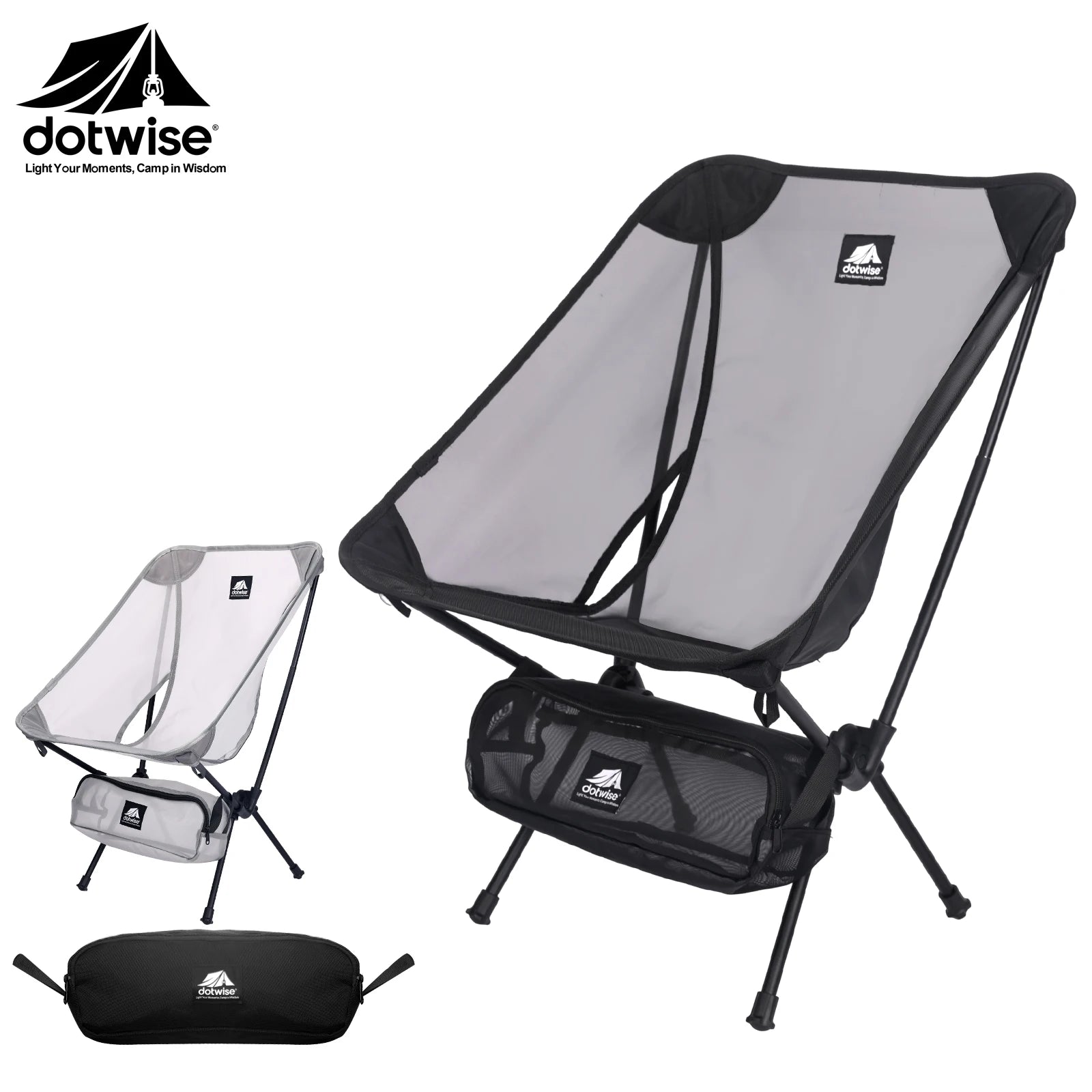 Moon Chair Breathable Outdoor Chair Camping Fishing Chair Mesh Material 7075 Aluminum Alloy Breathable Surface Anti Sinking