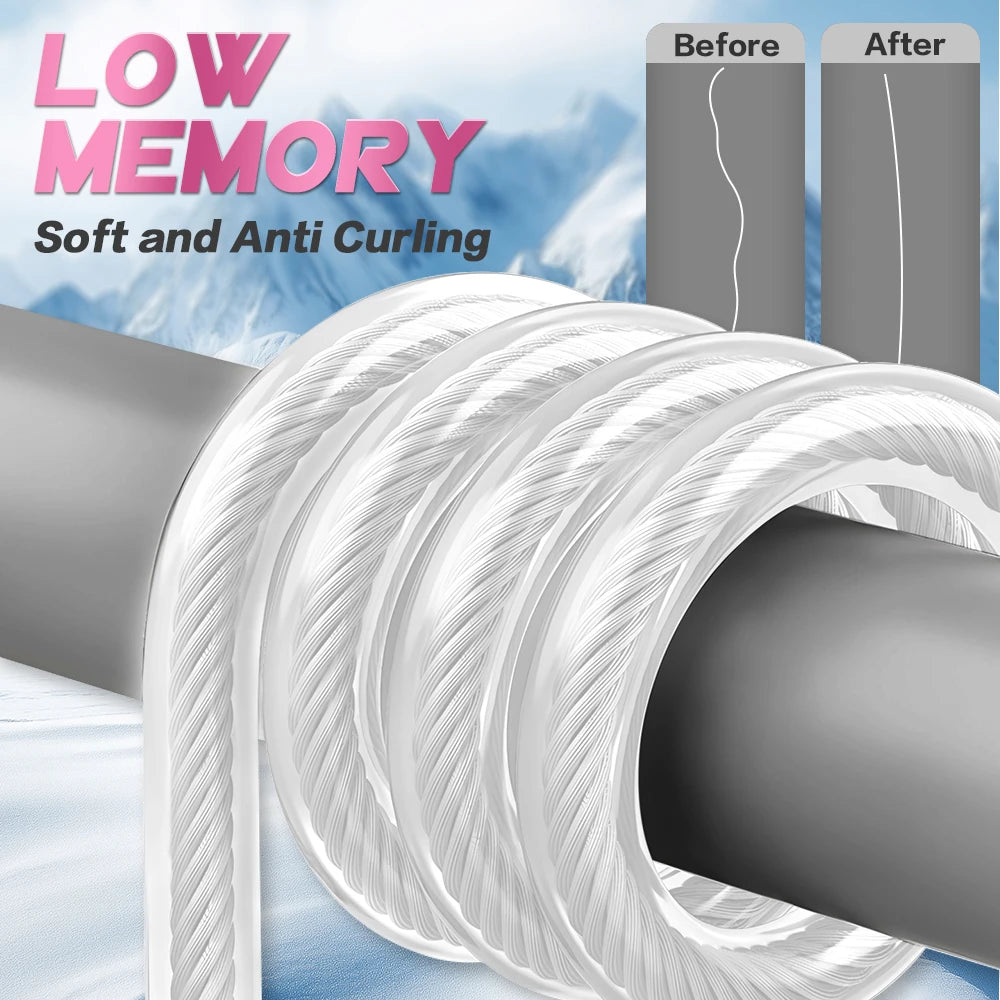 ZUKIBO Fused Micro Ice Crystal Thin Braid Fishing Line 0.05mm-0.235mm USA Design Translucent Superline Low Memory Soft Ice Line