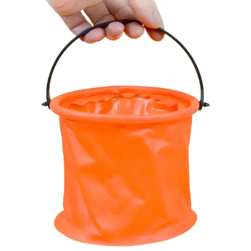 Folding Fishing Bucket Live Fish Box Outdoor Car Wash Bathroom Kitchen Fishing Bait Bucket Folding Bucket Fishing Kit Camping