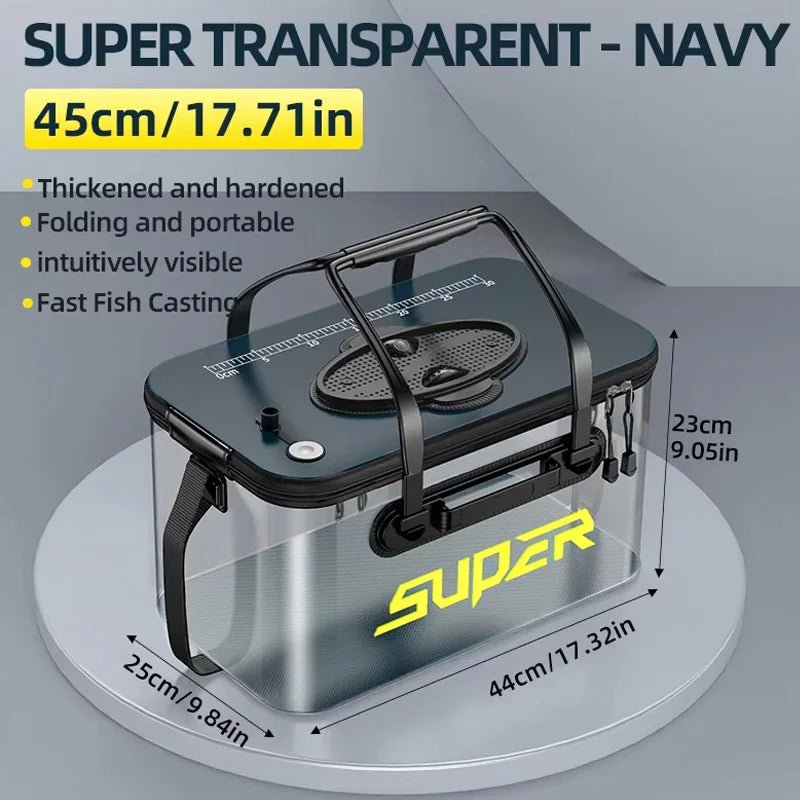 YUZHIYUAN Large Capacity Foldable Fishing Bucket with Quick Release Lid Thickened EVA Material for Outdoor Fishing And Hiking