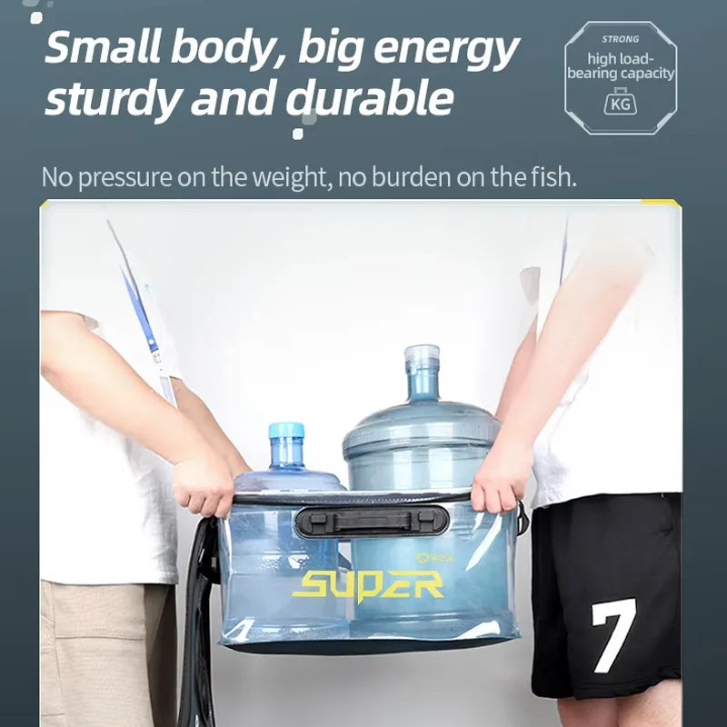YUZHIYUAN Large Capacity Foldable Fishing Bucket with Quick Release Lid Thickened EVA Material for Outdoor Fishing And Hiking