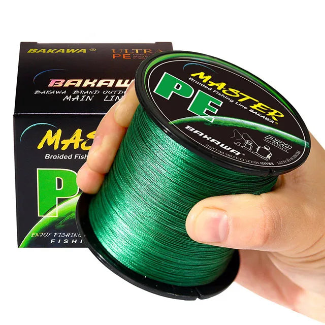 BAKAWA 4 Strands Braided PE Fishing Line 300M 500M 1000M Fly Wire Multifilament Carp Wire Japan Multicolor Sea Line Super Strong