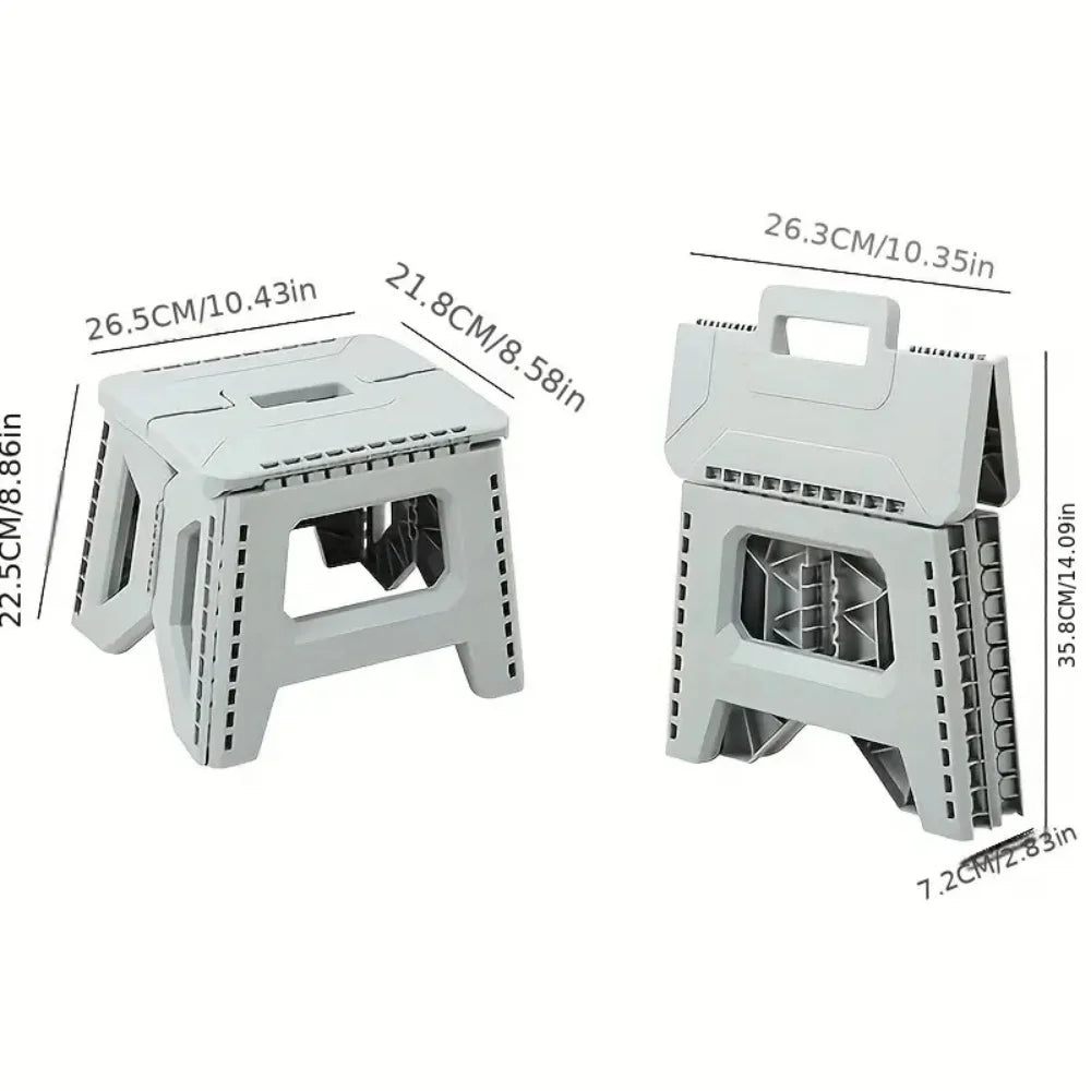 Thickened Folding Stool Outdoor Portable Stool Household Portable Camping Stall Bench Folding Anti-drop Stool Fishing Chair