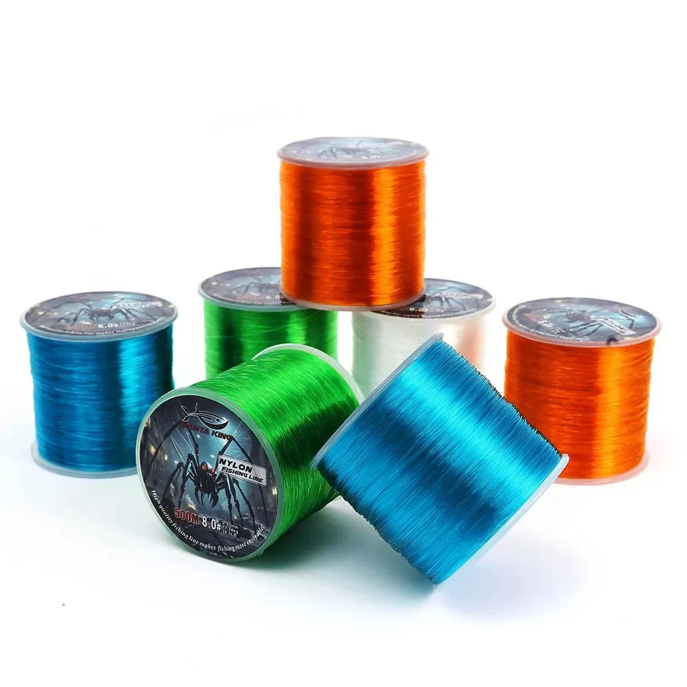 SantaKing Monofilament Fishing Line 500M Strong and Abrasion-Resistant Nylon Mono Smooth and Long Casting Low Memory