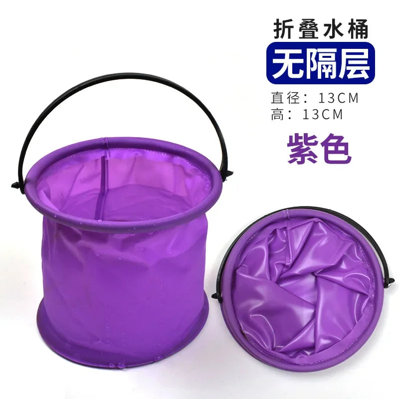 Folding Fishing Bucket Live Fish Box Outdoor Car Wash Bathroom Kitchen Fishing Bait Bucket Folding Bucket Fishing Kit
