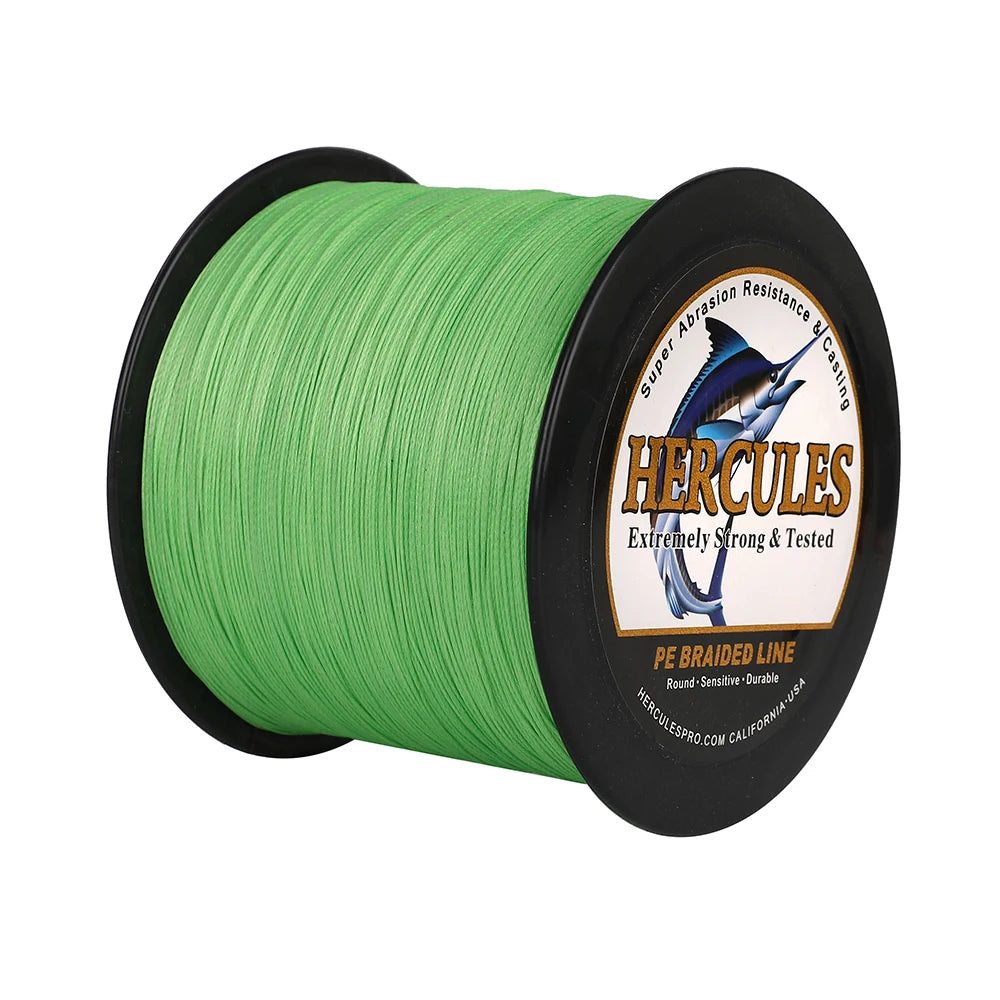 Hercules 8 Strand Braided 10-150LB Fishing Line 300m 500m 1000m Multifilament Wire  PE Fishing Line Freshwater Super Strong