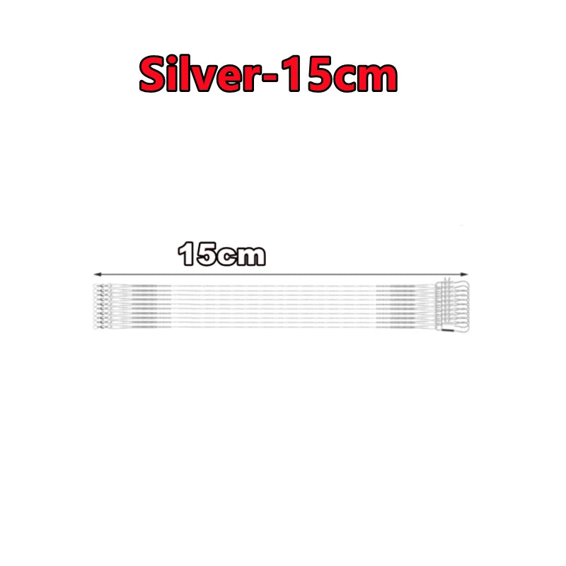 New 100-10PCS Anti Bite Steel Fishing Line 15-30cm Steel Wire Leader With Swivel Fishing Accessory Lead Core Leash Fishing Wire