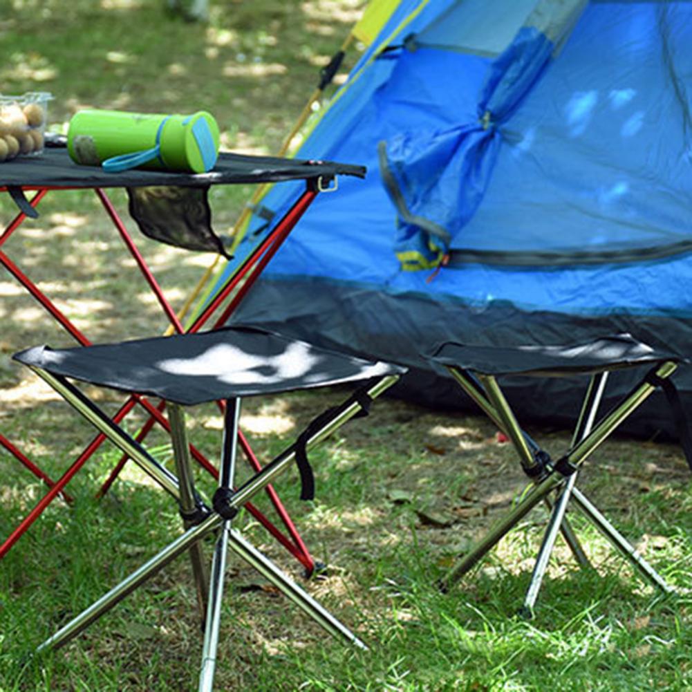 4-legged with Storage Bag Mini Stainless Steel Chair Outdoor Aluminium Alloy Portable Folding Fishing Chair Picnic Camping Stool