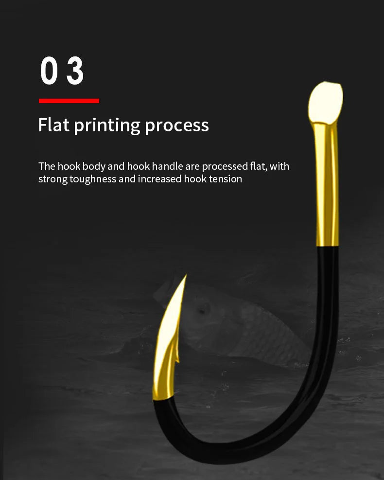 50pcs Fishing Hook Single Fishhook Supplies Lures Carp Fishing Tackle Barbed Colored Tungsten Alloy Fishing Accessories