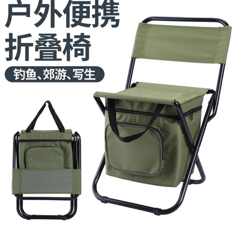 Portable Outdoor Folding Chair 3-in-1 Leisure Outdoor Camo Small Mazza Camping Fishing Ice Pack Chair Foldable Chair