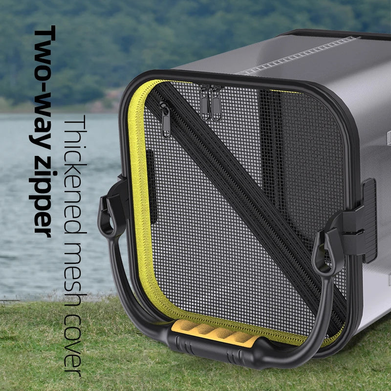 YUZHIYUAN Transparent Fishing Bucket Foldable Multifunctional Live Fish Container Fish Protection Multicompartment Aquatic Tool