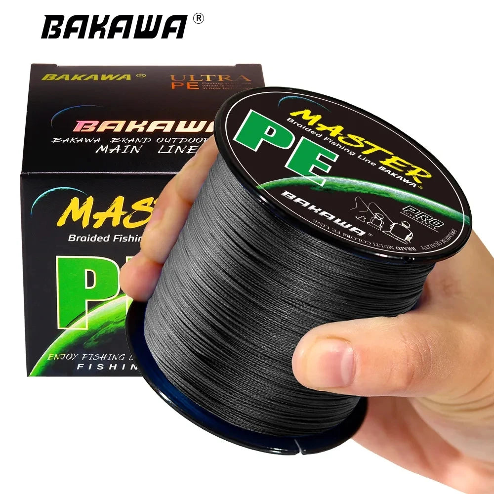 BAKAWA 4 Strands Braided PE Fishing Line 300M 500M 1000M Fly Wire Multifilament Carp Wire Japan Multicolor Sea Line Super Strong