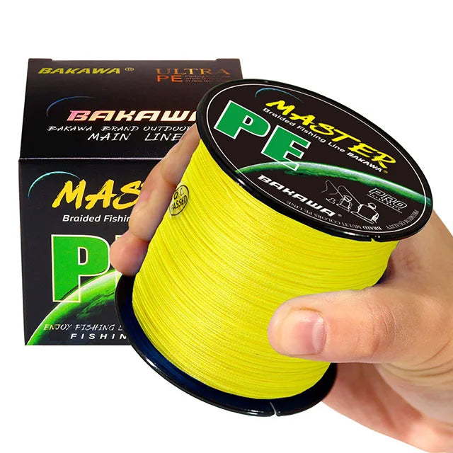BAKAWA 4 Strands Braided PE Fishing Line 300M 500M 1000M Fly Wire Multifilament Carp Wire Japan Multicolor Sea Line Super Strong