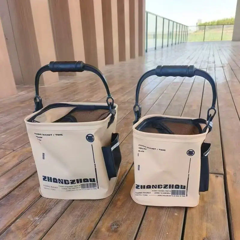 8L/13L Collapsible Bucket, Portable Waterproof Fishing Camping Bucket, Foldable Pail with Ergonomic Handle Outdoor Gear tool