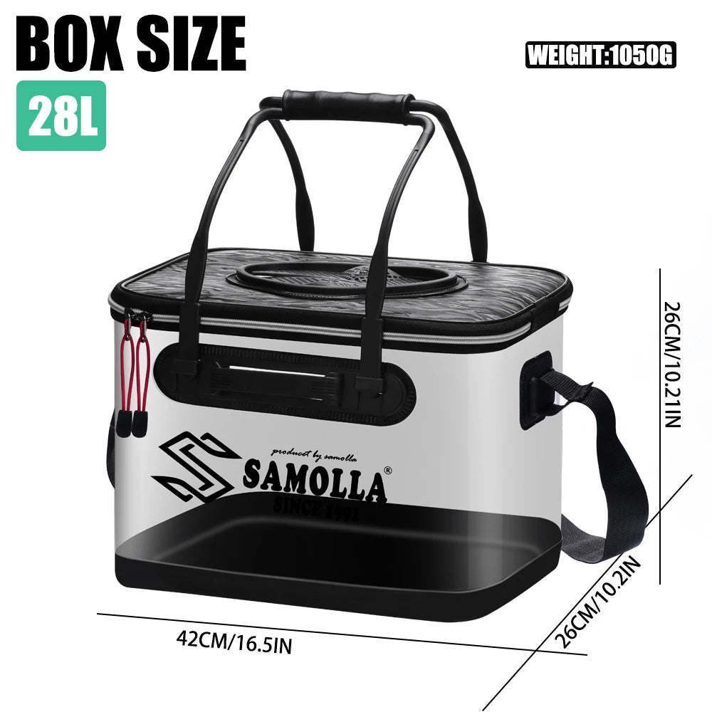 Fishing Bucket Transparent EVA Foldable Thickened EVA Live Fish Box Portable Outdoor Camping Fishing Bags Accessories