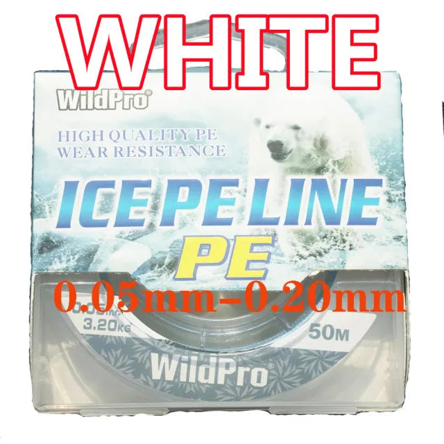 50 Meters 4 Strands PE Winter Ice Fishing Line Super Strong Fishing Line For Carp Fishing
