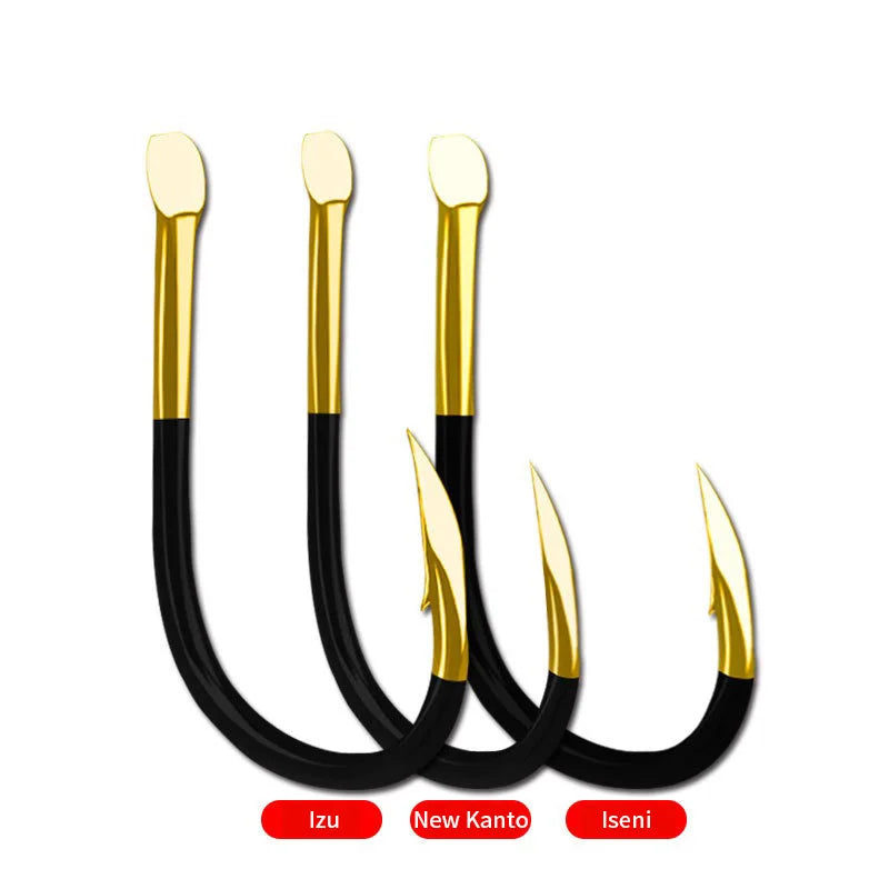 50pcs Fishing Hook Single Fishhook Supplies Lures Carp Fishing Tackle Barbed Colored Tungsten Alloy Fishing Accessories