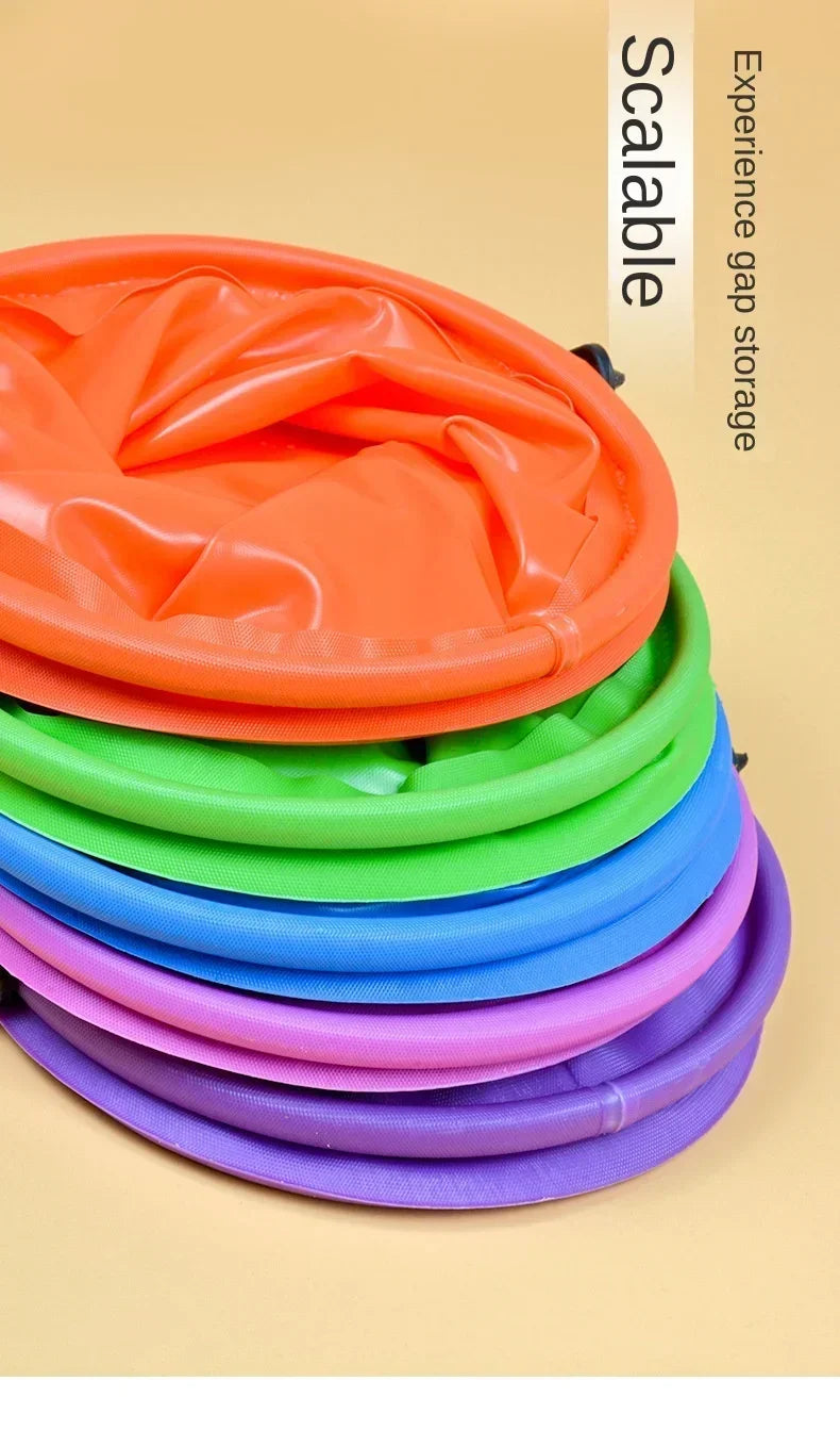 Folding Fishing Bucket Live Fish Box Outdoor Car Wash Bathroom Kitchen Fishing Bait Bucket Folding Bucket Fishing Kit Camping