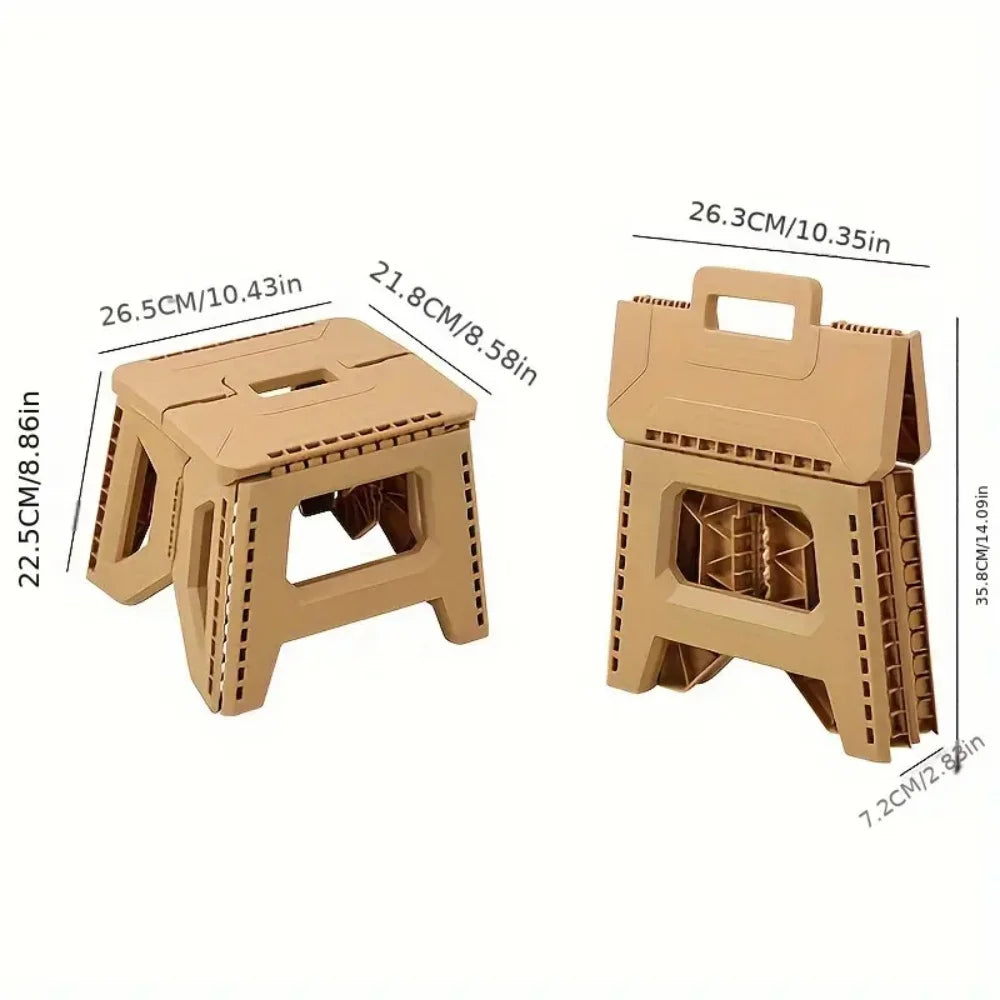 Thickened Folding Stool Outdoor Portable Stool Household Portable Camping Stall Bench Folding Anti-drop Stool Fishing Chair